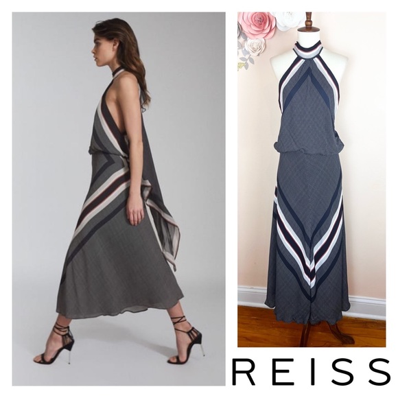 Reiss Dresses & Skirts - New! REISS Eline Scarf Print Halter Midi Dress